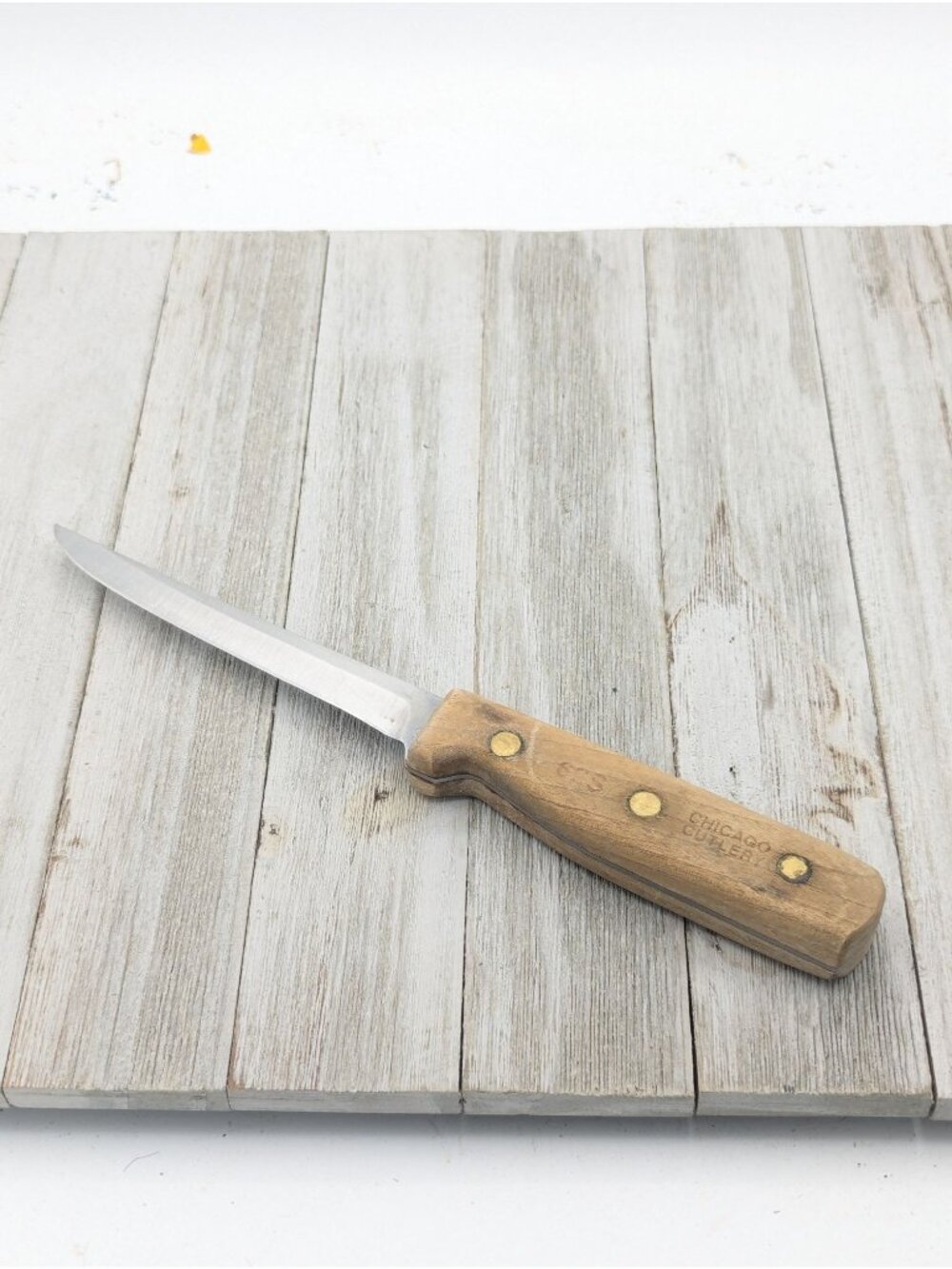 Chicago 62S  Walnut Handle Boning Knife Used